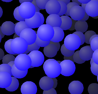 3D Lennard-Jones molecular dynamics